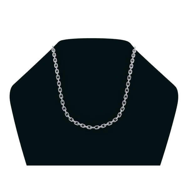 Collier Chaîne Réel Diamant Hermès Style 6.5 mm 9.25 Carats