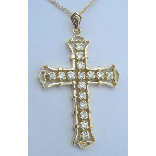 Collier Croix Or Avec Réel Diamant