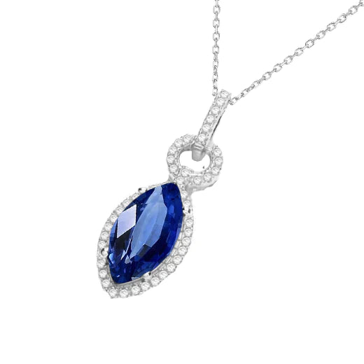 Collier Diamant Marquise Saphir