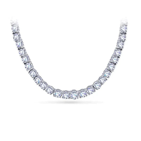 Collier Elégant En Réel Diamant Avec Chaîne En Or