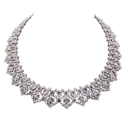Collier Femme 110 Ct Sparkling F Vvs1 Naturel Diamants Or Blanc 14K