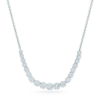 Collier Femme Or Blanc 14K Taille Brillant 11 Carats Naturel Diamants