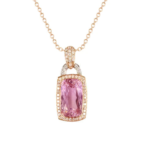 Collier Kunzite Rose Pour Femme