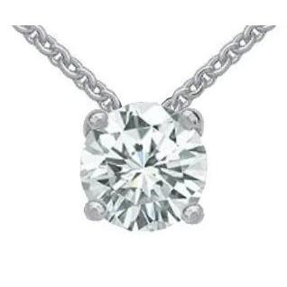 Collier Pendentif Bijoux Véritable Diamant Rond 2.50 Ct Diamant
