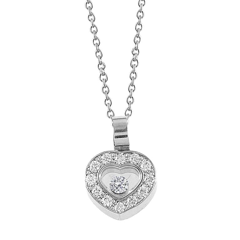 Collier Pendentif En Forme De Coeur Avec Réel Diamant Rond Brillant De 1,45 Ct