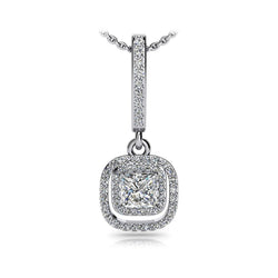 Collier Pendentif Goutte De Jour A Nuit Avec Véritable Diamants Magnifiques De 4.25 Ct En Or Blanc