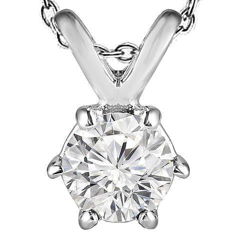 Collier Pendentif Naturel Diamant Solitaire Taille Brillant De 2.00 Carats En Or 14K