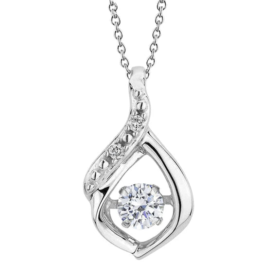 Collier Pendentif Réel Diamant Coupe Ronde Serti De Griffes En Or Blanc De 1.50 Carat 14K