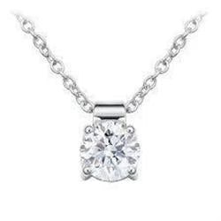 Collier Pendentif Réel Diamant Solitaire 1.50 Carat D Vs1