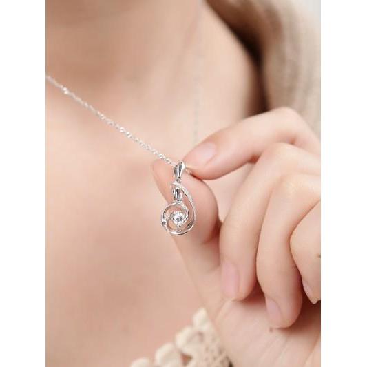 Collier Pendentif Réel Diamant Taille Brillant Rond 1 Carat