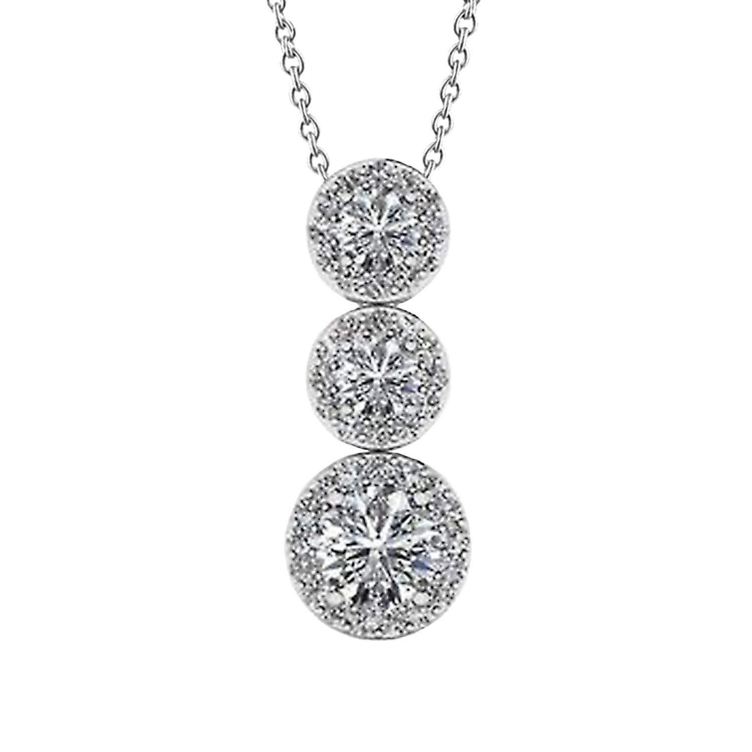 Collier Pendentif Réel Diamants Ronds Taille Brilliant 6 Ct