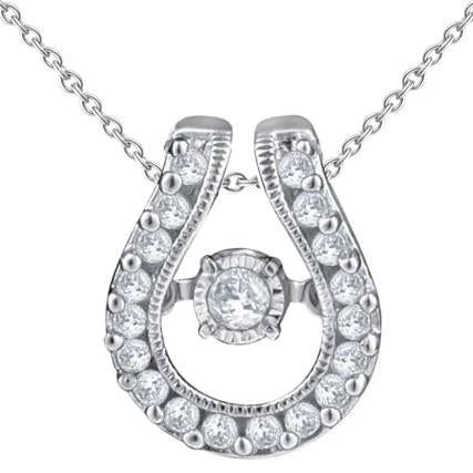 Collier Pendentif Véritable Diamant En Forme De Brillant 2.30 Carats Or Blanc 14K