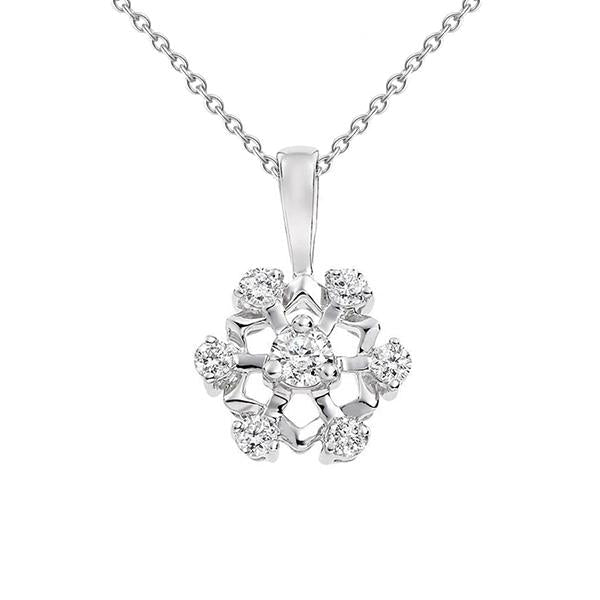 Collier Pendentif Véritable Diamant Rond De 1.65 Ct En Or Blanc 14 Carats