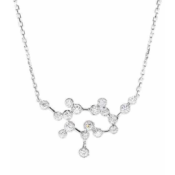 Collier Pour Femme Réel Diamants Etincelants Taille Brillant De 3.00 Cts Cn Or Blanc