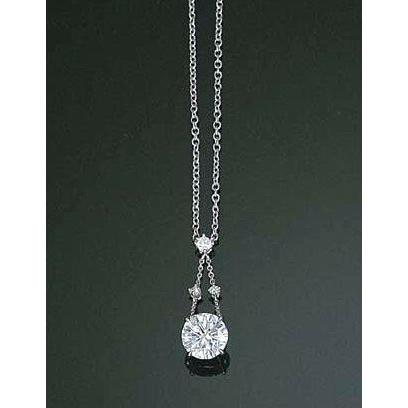 Collier Réel Diamant Taille Brillant Pour Femme