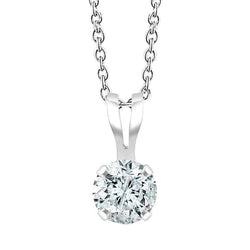 Collier Solitaire Pendentif Authentique Diamant Or