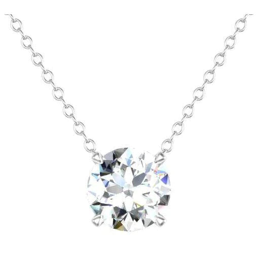 Collier Solitaire Réel Diamant Femme Bijoux