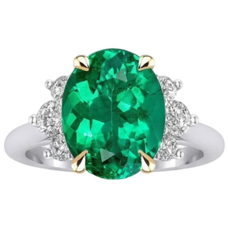 Haut de gamme Bague Pierre Précieuse 3,50 carats – vue de profil