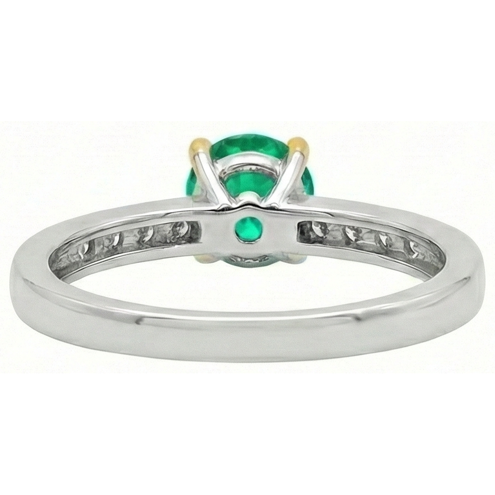 Émeraude Bague Pierre de Couleur – vue de dessus