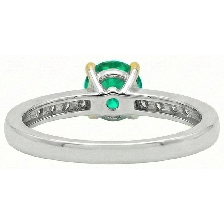 Émeraude Bague Pierre de Couleur – vue de dessus