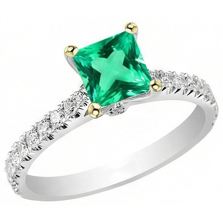 Brillant Bague Pierre Précieuse 2 carats – vue de côté