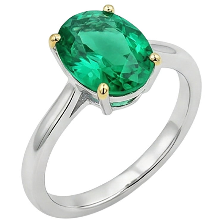 Étincelant Bague Pierre de Couleur 5 carats – vue d'angle