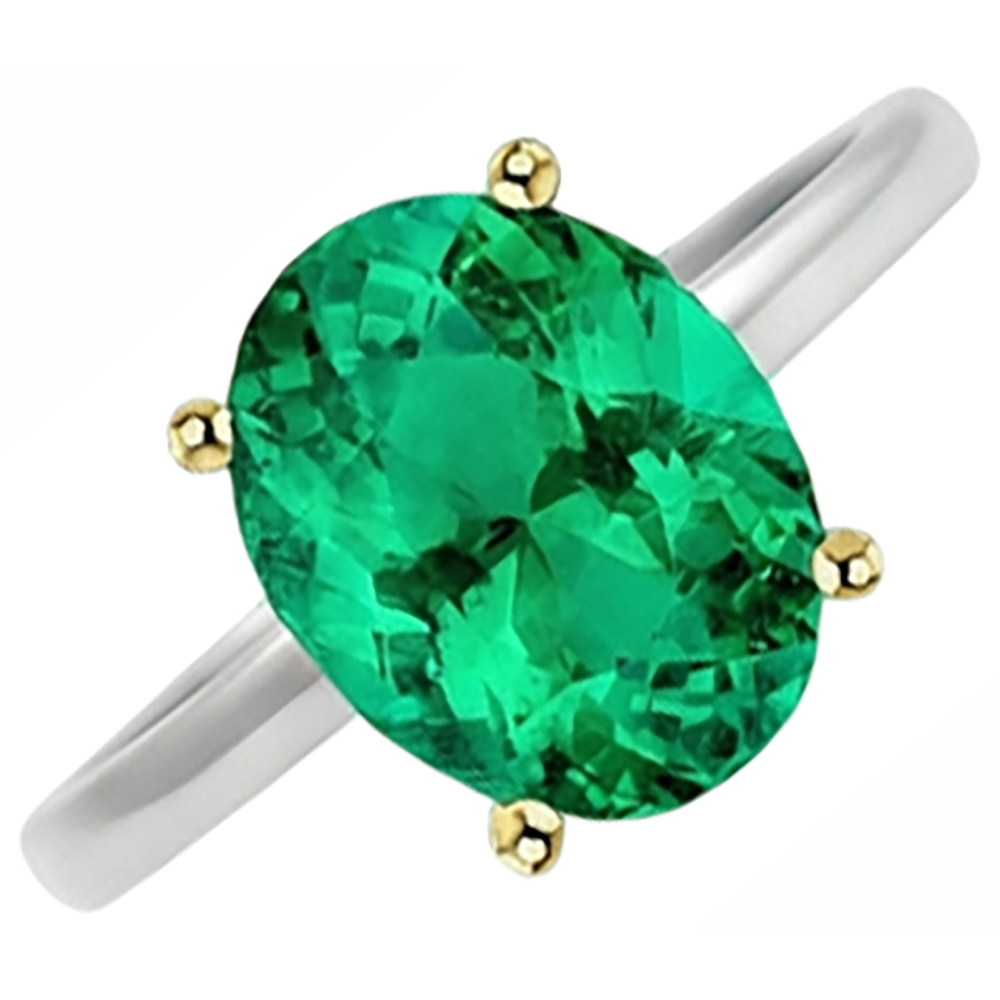 Étincelant Bague Pierre de Couleur 5 carats – vue de côté
