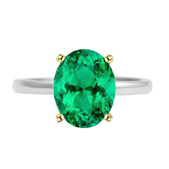 Étincelant Bague Pierre de Couleur 5 carats – vue principale