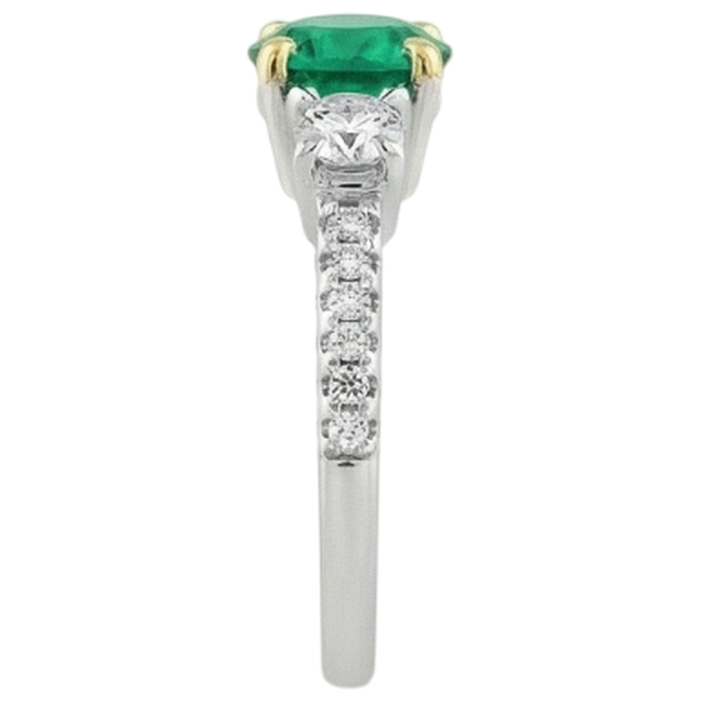 Émeraude Fine Bague avec Gemme – vue de profil