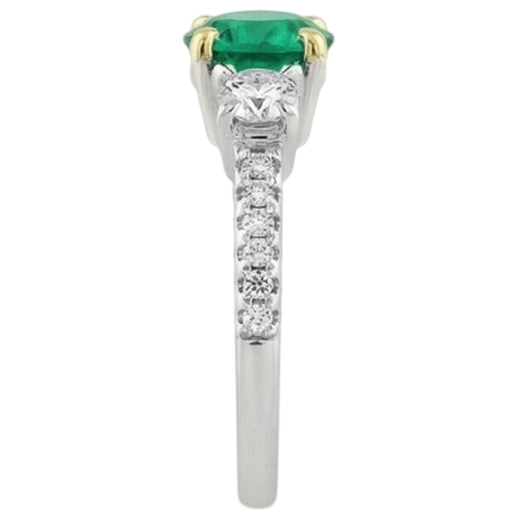Émeraude Fine Bague avec Gemme – vue de profil