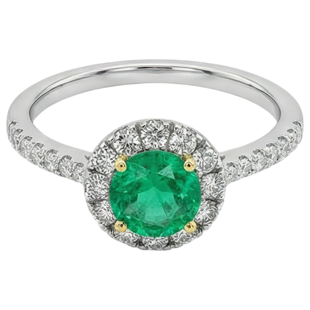 Éblouissant Bague avec Gemme 1 carats – vue de côté