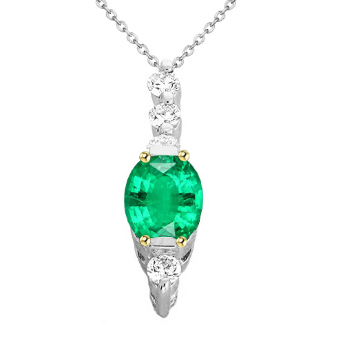 Émeraude Pendentif Pierre Précieuse – vue principale