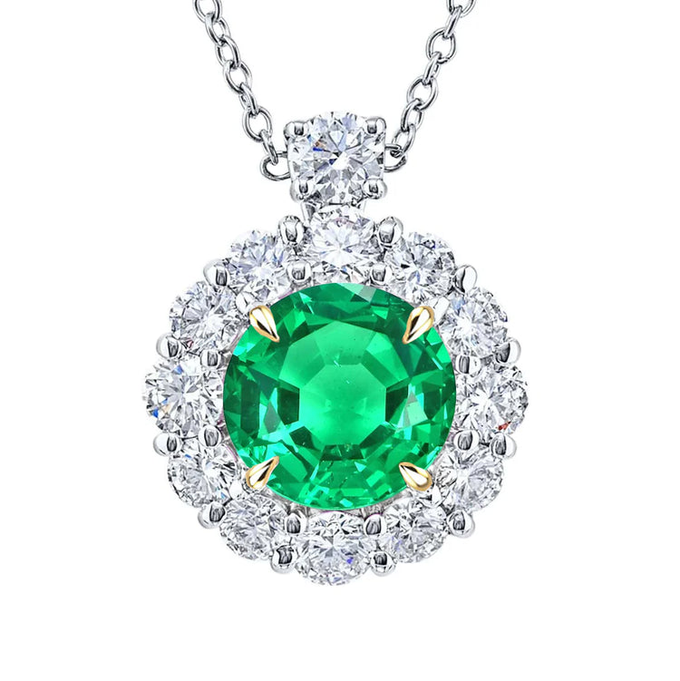 Premium Émeraude Fine Pendentif Gemme 6 carats – vue principale