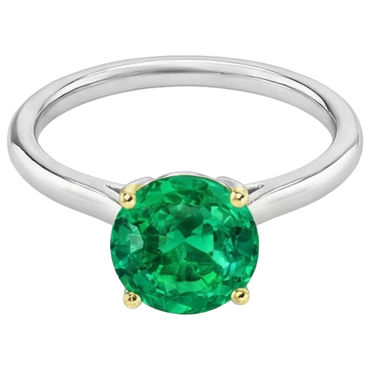 Émeraude Fine Bague Pierre Précieuse – vue de côté