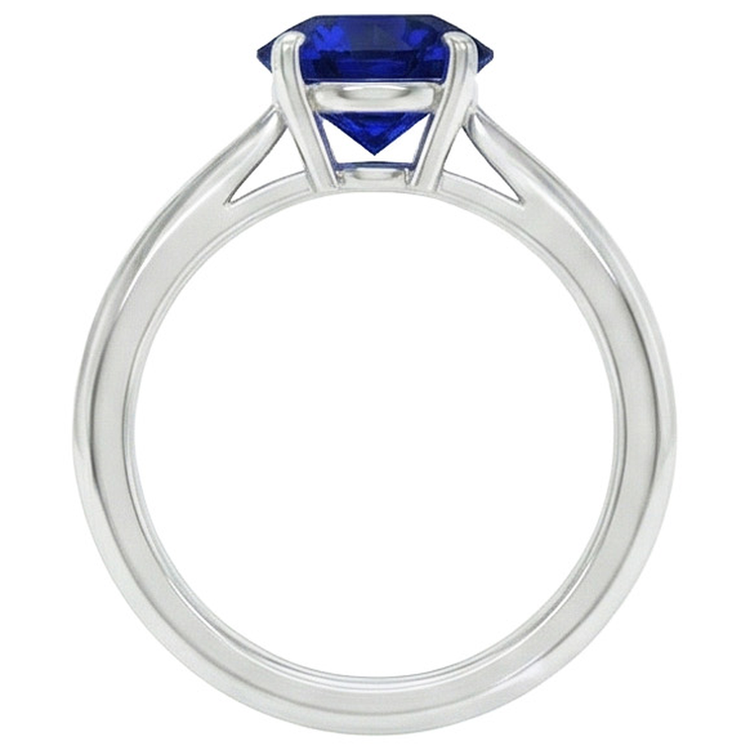 Conception De Bague à Une Pierre En Saphir Rond