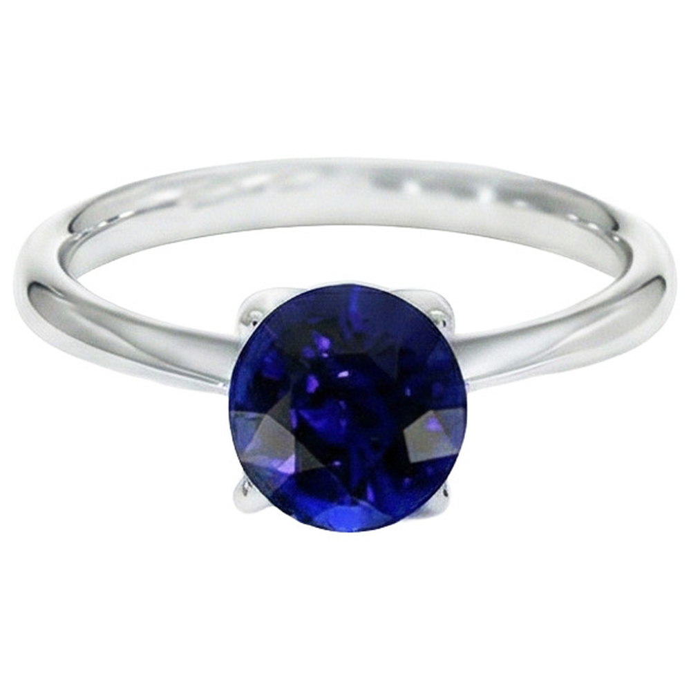 Conception De Bague à Une Pierre En Saphir Rond