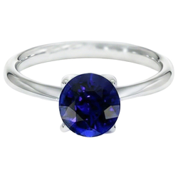Conception De Bague à Une Pierre En Saphir Rond