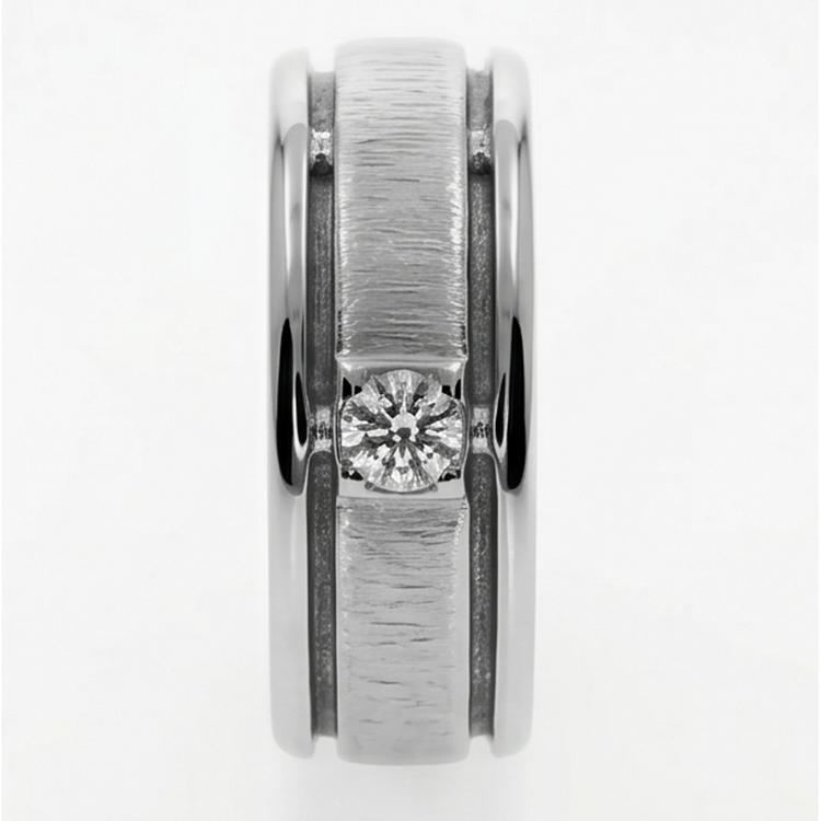 Confort Convient Hommes Bande Bague En Diamant Pour Messieurs