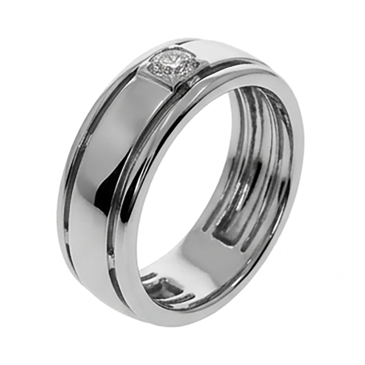 Confort Convient Hommes Bande Bague En Diamant Pour Messieurs