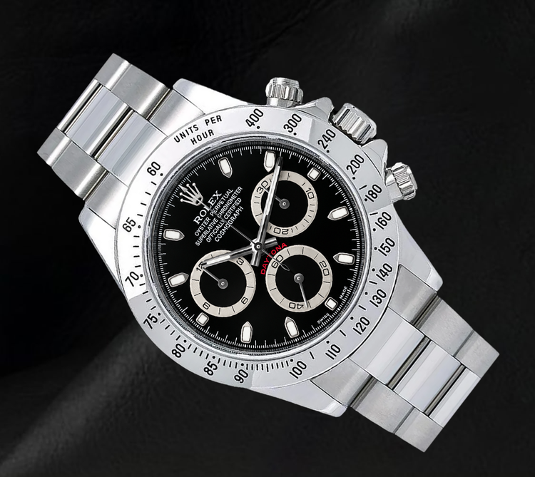 Montre Rolex Cosmograph Daytona 116520 40 mm Cadran Noir Acier Inoxydable