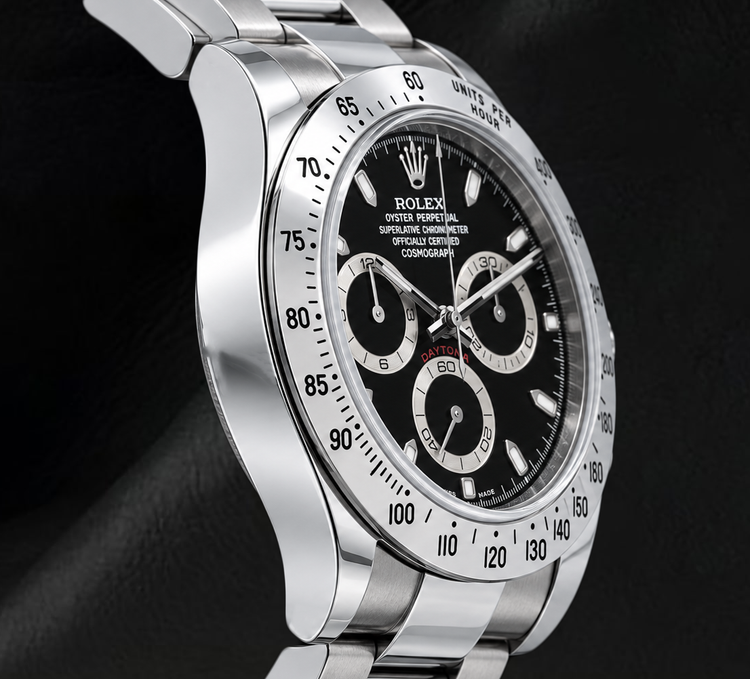 Montre Rolex Cosmograph Daytona 116520 40 mm Cadran Noir Acier Inoxydable