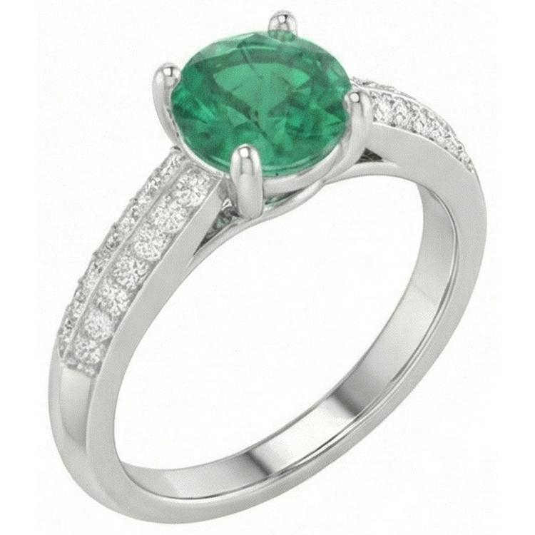 naturel diamant 2.60carats bague vue de dessus