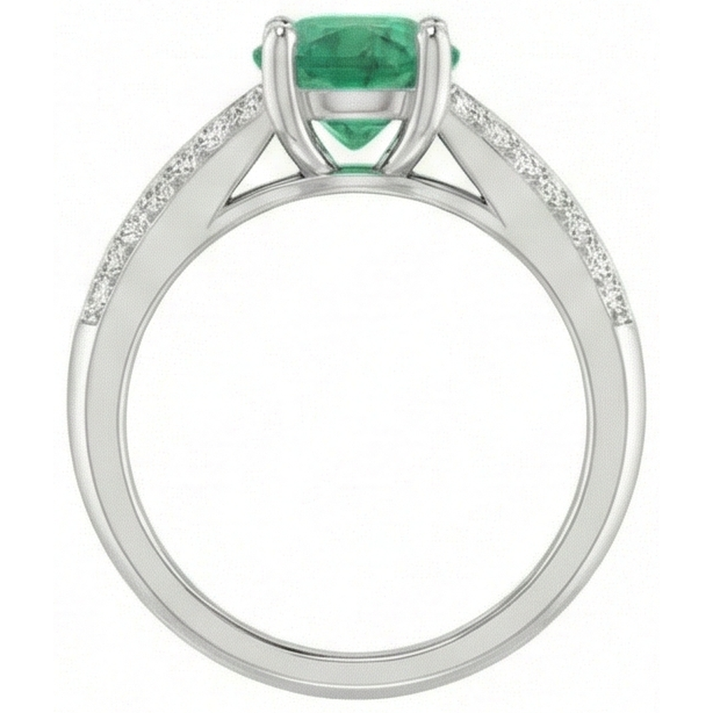 naturel diamant 2.60carats bague avec accents diamants