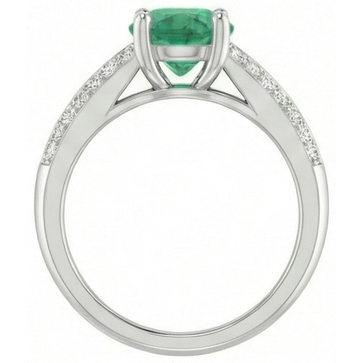 naturel diamant 2.60carats bague avec accents diamants
