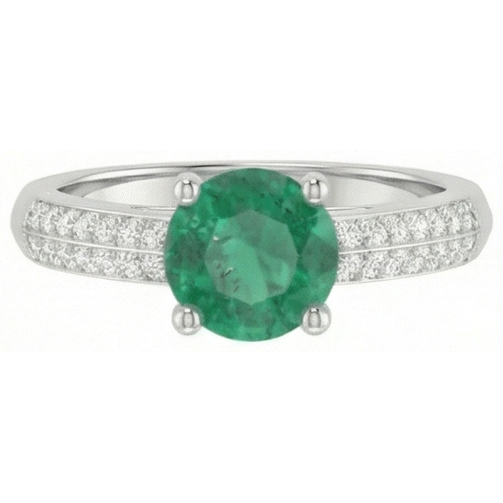 naturel diamant 2.60carats bague angle de côté