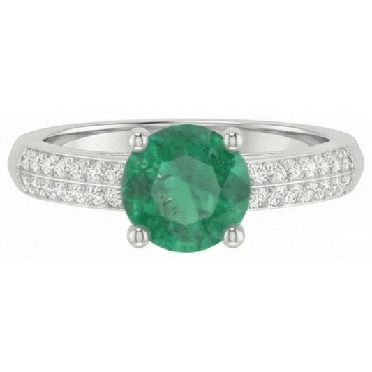 naturel diamant 2.60carats bague angle de côté