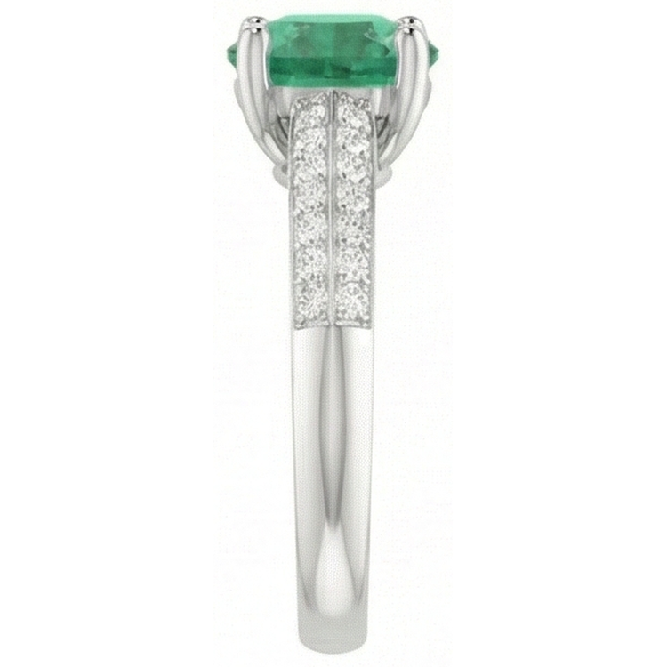naturel diamant 2.60carats bague sur blanc