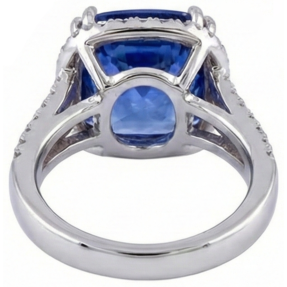 naturel round tanzanite 6carats bague sur blanc