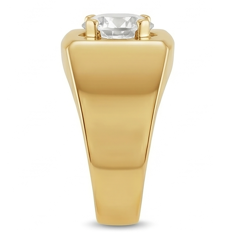 Coussin Antique Bague pour Homme – Diamant 2 carats 10K Yellow