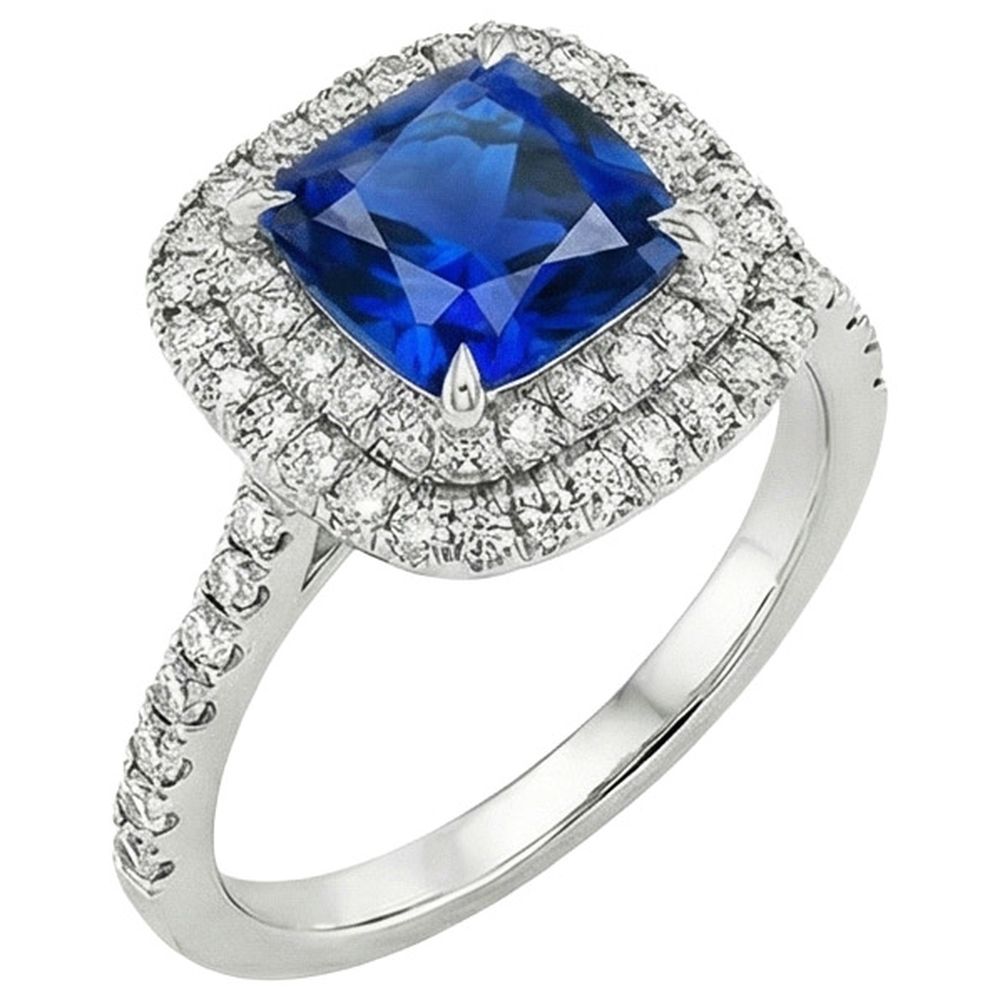naturel round diamant 3.25carats bague angle de côté